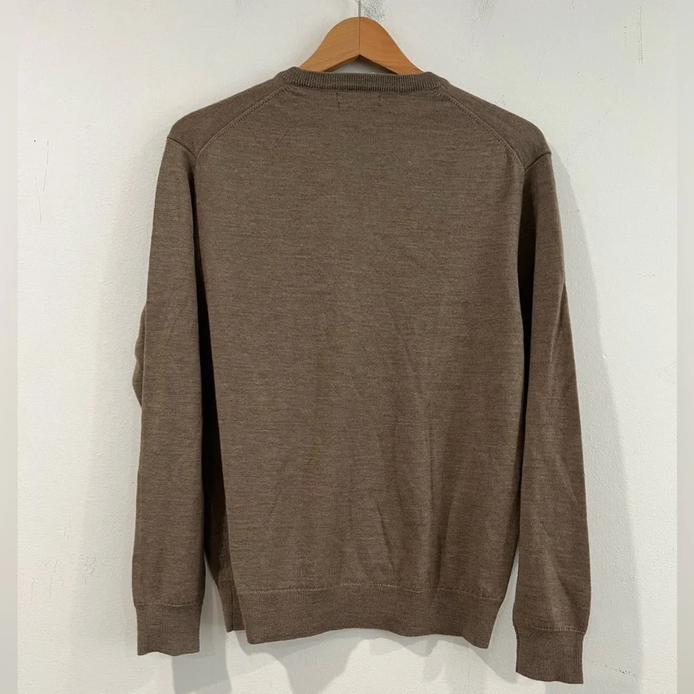ZEITGEIST Men's V-neck sweater made from 100% merino wool M